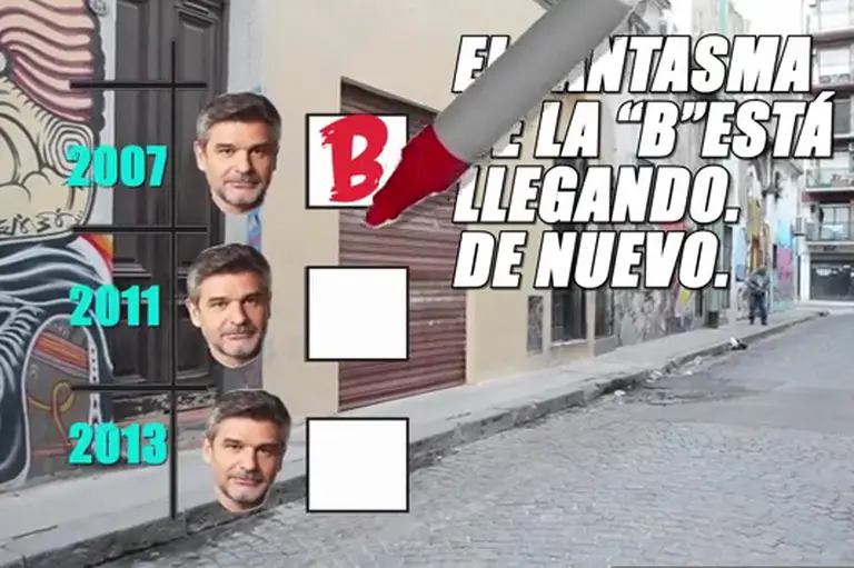 El "fantasma de la B" vuelve en una campaña de Lozano y esta vez asusta a Filmus