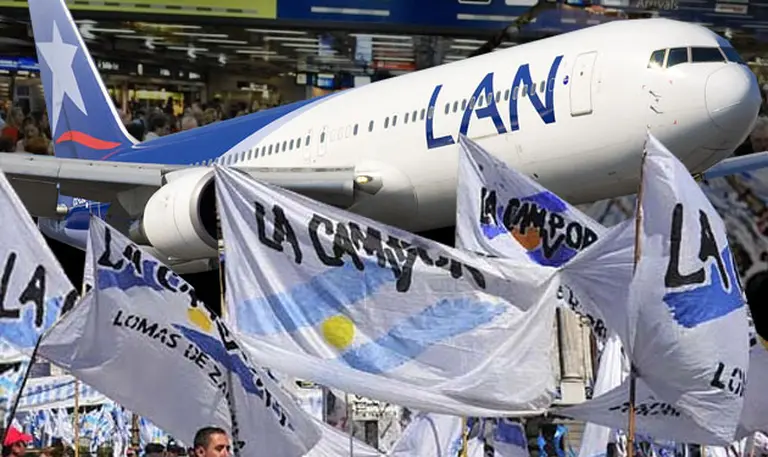 El Gobierno y La Cámpora ahora ponen en jaque la operación de LAN en el paí­s