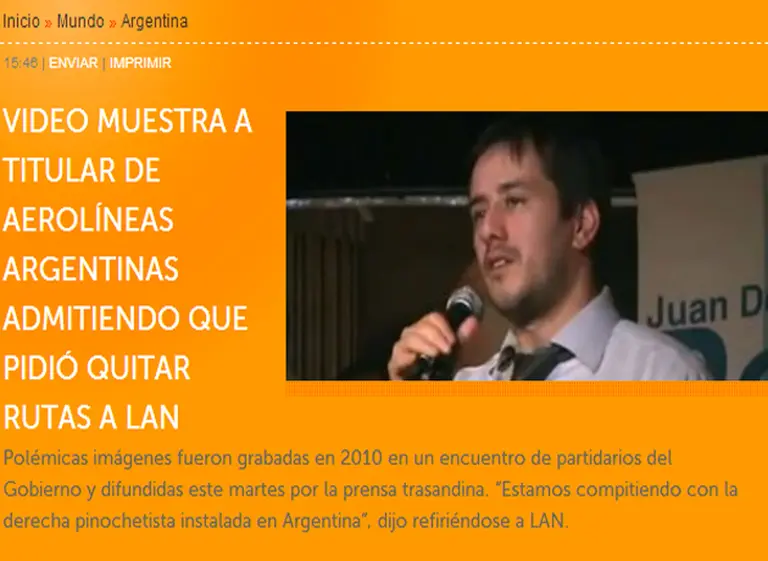 Así­ se refirieron los medios chilenos al controversial video de Recalde