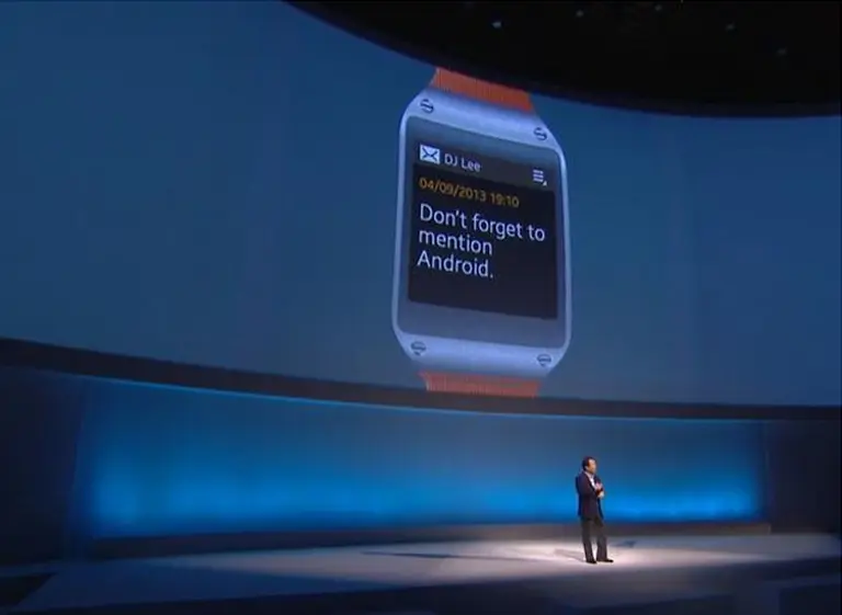 Samsung presentó el "Galaxy Gear", su primer reloj inteligente