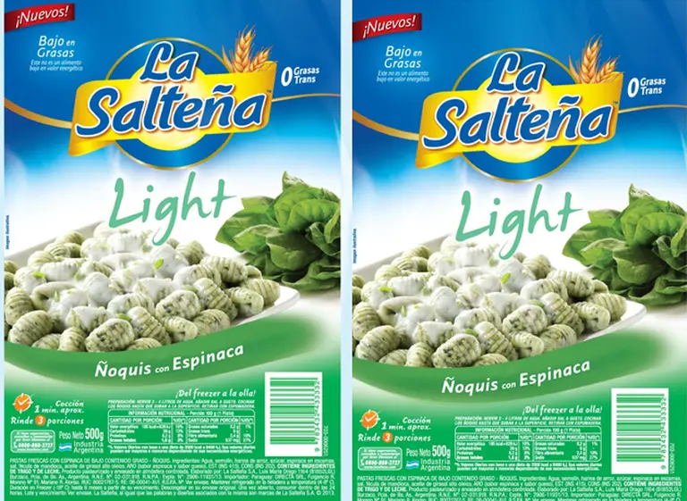 La Salteña refuerza sus opciones light con unos ñoquis con espinaca
