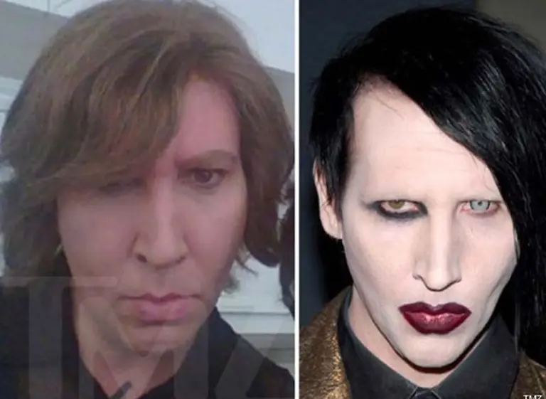 Marilyn Manson, sin maquillaje: irreconocible en el rodaje de su serie favorita
