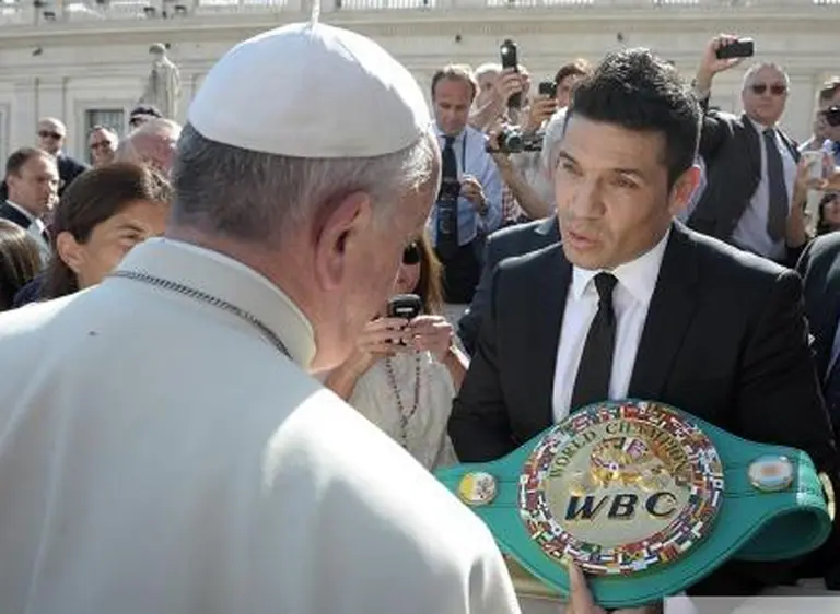 El Papa Francisco recibió al boxeador Sergio "Maravilla" Martí­nez