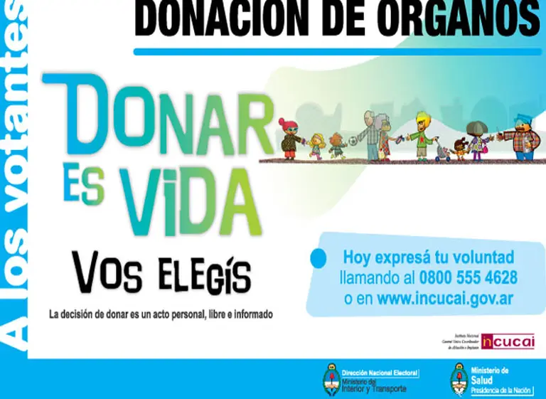 Las elecciones, otra oportunidad para manifestar la voluntad de ser donante de órganos
