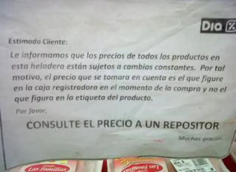 Insólito: de la góndola a la caja con un 70 por ciento de inflación