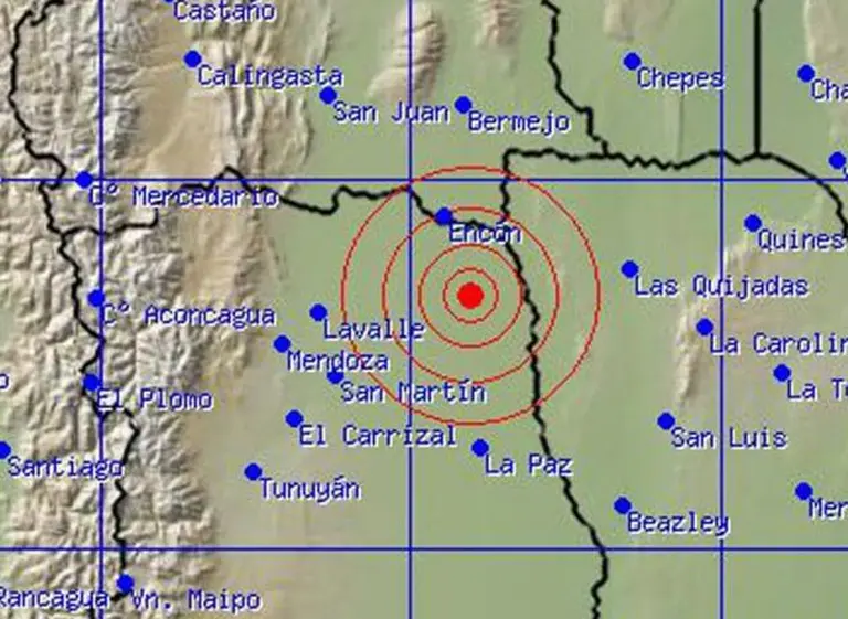 Un sismo de 5.4 grados en la escala de Richter sacudió Mendoza