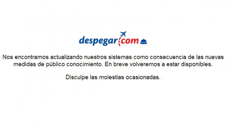 Los sitios web detuvieron la venta de pasajes aéreos para adaptarse a la nueva normativa