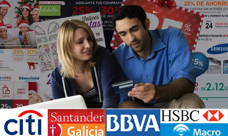 Bancos y tarjetas libran la última batalla del año con descuentos de hasta 30% para ganar en las fiestas
