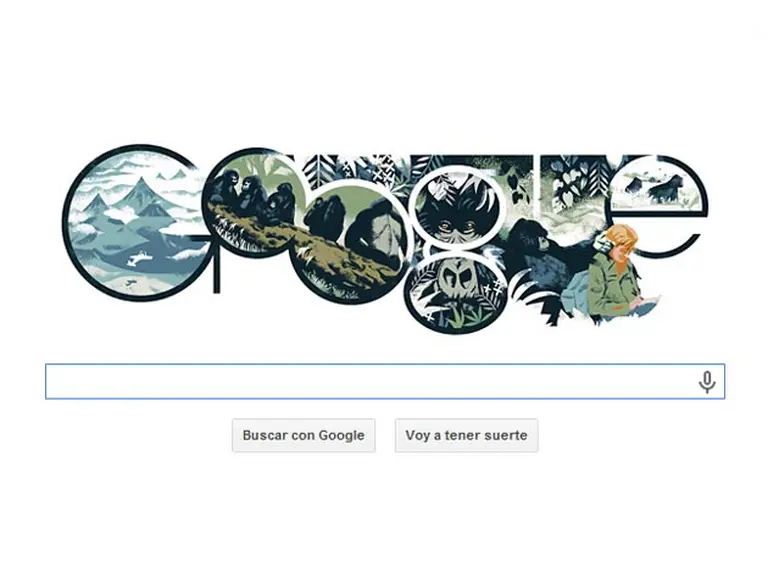 Google homenajea a la zoóloga que inspiró el film "Gorilas en la niebla"