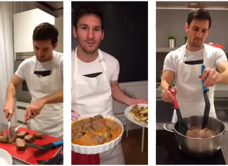 Messi, de las canchas a la cocina: perdió una apuesta y tuvo que preparar la cena