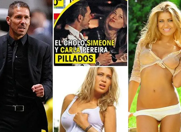 ¿La nueva "Cholita"?: Simeone, acompañado por una modelo 16 años más joven
