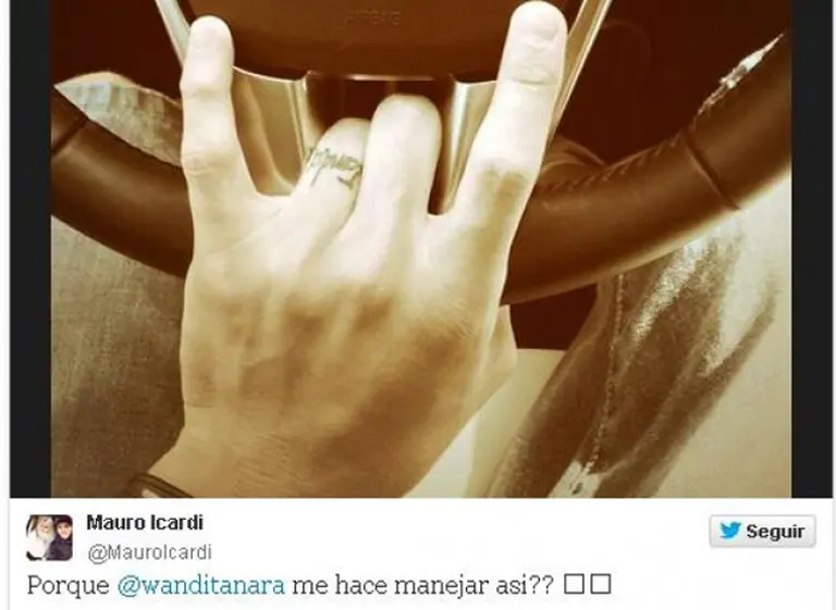 Icardi provoca a Maxi López en Twitter: "¿Por qué Wanda me hace manejar así­?"