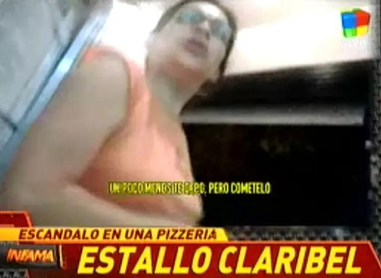 Claribel Medina, a los gritos con un pizzero al que le debí­a $600
