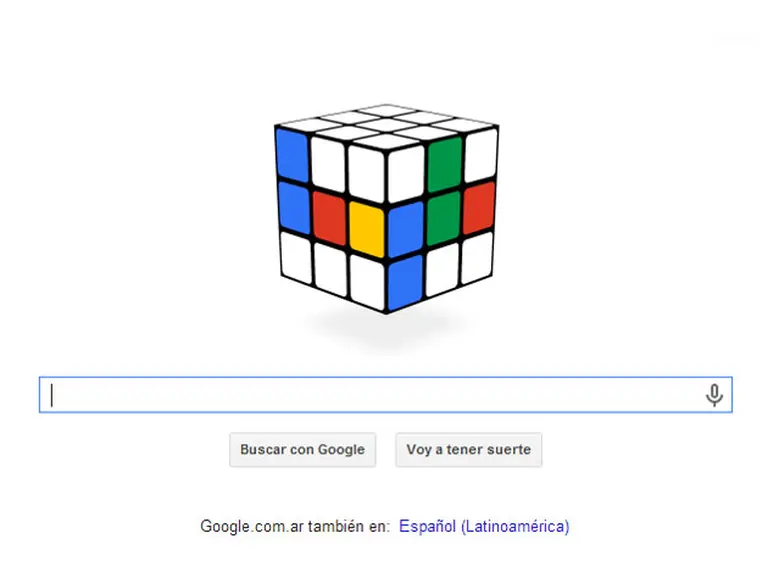 El cubo de Rubik cumple 40 años y Google lo festeja con un "doodle"