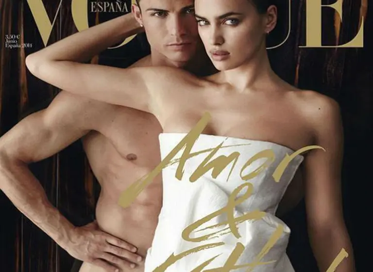 Cristiano Ronaldo posó desnudo junto a su novia para la portada de Vogue