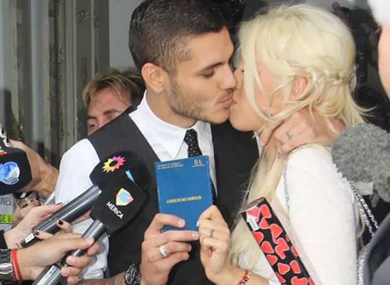 Wanda Nara e Icardi  ya son "marido y mujer": la polémica pareja se casó por civil