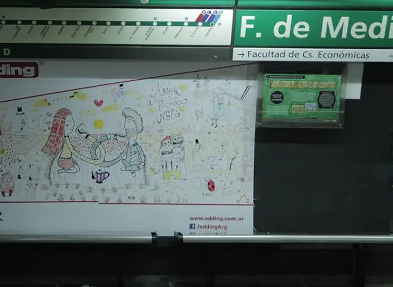 Edding apuesta al arte urbano con una intervención en el subte