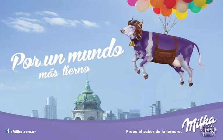 Milka armó una "cadena de ternura" en Capital Federal