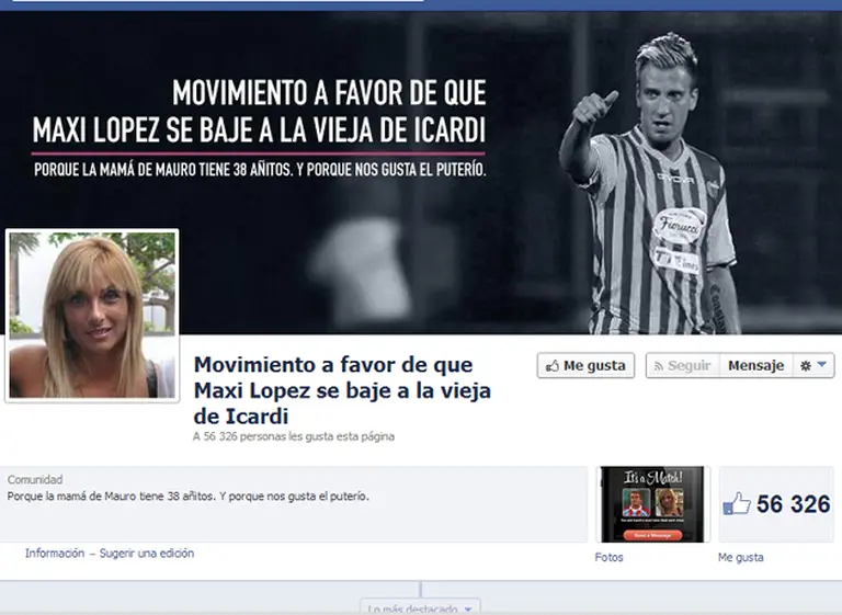 Un grupo de Facebook pide que Maxi López "se baje" a la mamá de Icardi