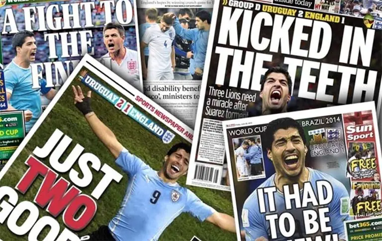 Para los diarios ingleses, Luis Suárez fue un "asesino"