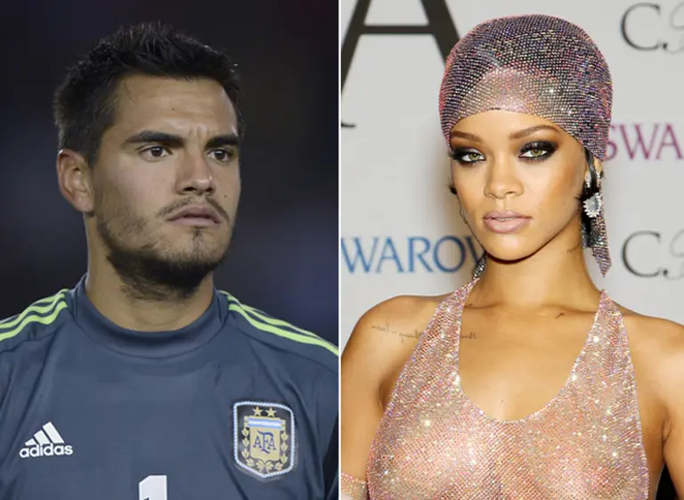 Rihanna le "echó el ojo" a "Chiquito" Romero y lo piropeó en Twitter