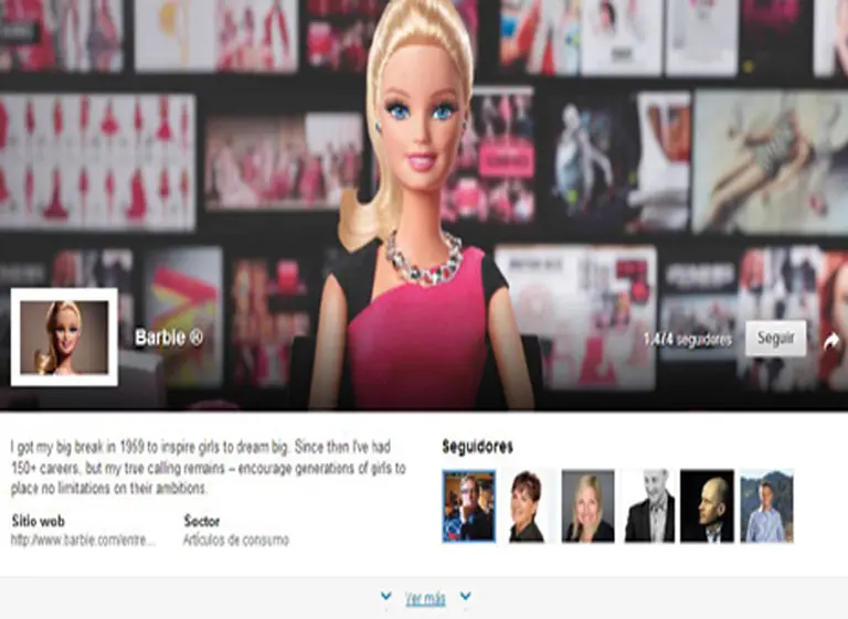 Barbie se crea un perfil en LinkedIn para inspirar a las mujeres