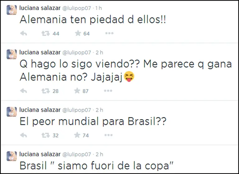 ¿Que dijeron los famosos en Twitter sobre la derrota brasileña?