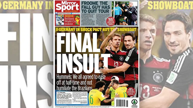 El pacto secreto de Alemania en el entretiempo del 7-1 a Brasil