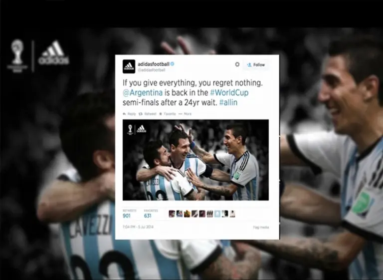 Adidas revela los resultados de su campaña "all in or nothing" durante el Mundial