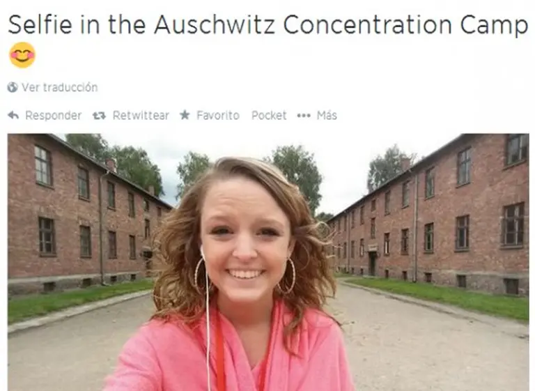 Una "selfie" considerada de mal gusto dispara una oleada de crí­ticas en Twitter