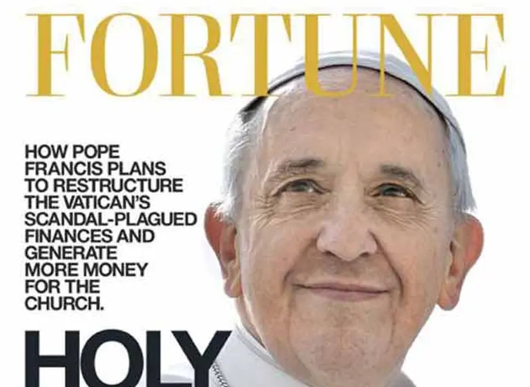El Papa llegó a la tapa de una revista de negocios que analiza su reforma económica en el Vaticano