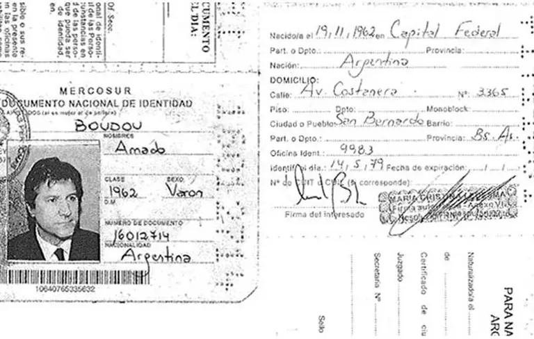 El domicilio que figura en el DNI de Amado Boudou es un médano