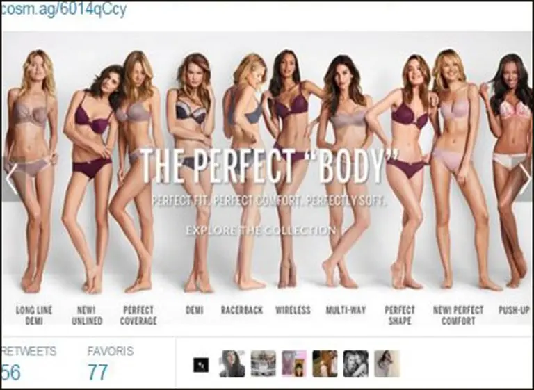 Tras las crí­ticas, Victoria's Secret modificó su campaña de "cuerpos perfectos"