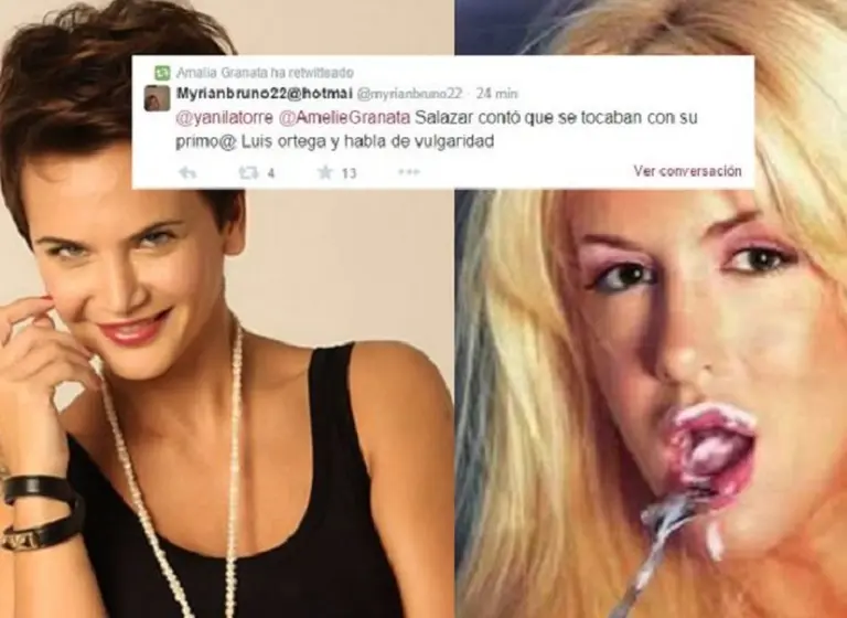 La respuesta de Granata mostrando fotos "vulgares" de Salazar