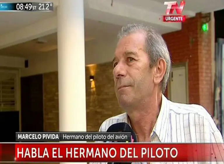 Habló el hermano del piloto: era su primer dí­a de trabajo con esa aeronave
