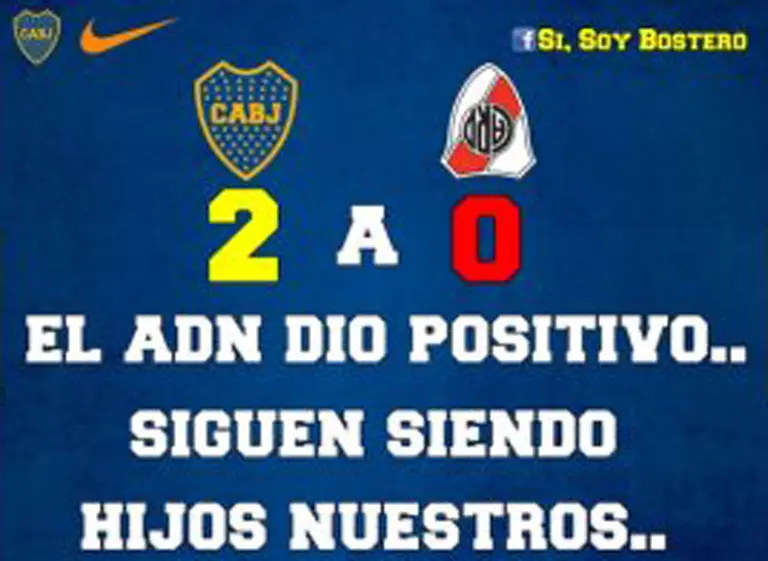 Con memes y afiches, Boca se rí­e de River a la espera del próximo Superclásico