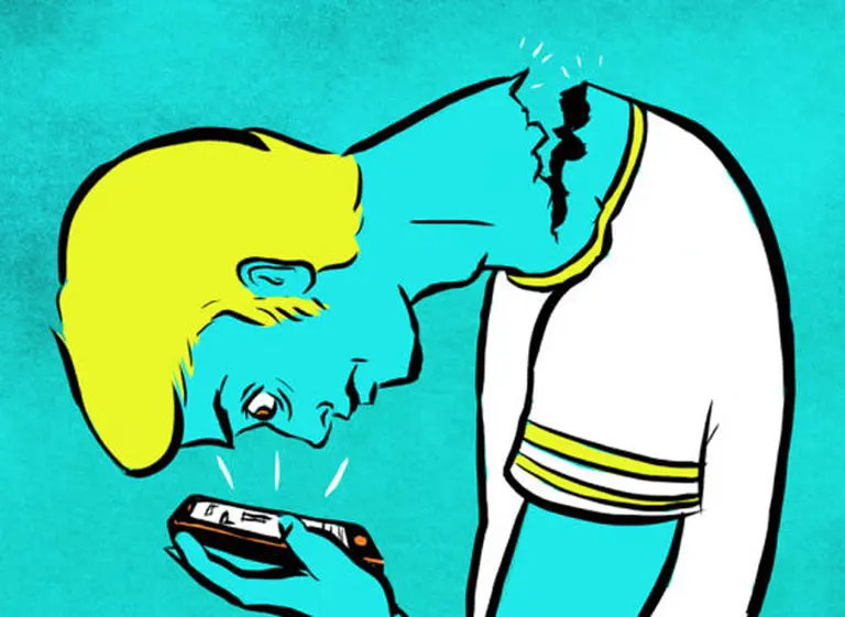 Por culpa de los smartphones aparece el "sí­ndrome del cuello roto"