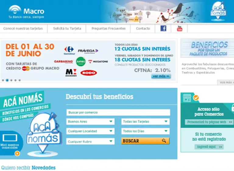 Acá Nomás: el Banco Macro lanzó su plataforma de beneficios exclusivos