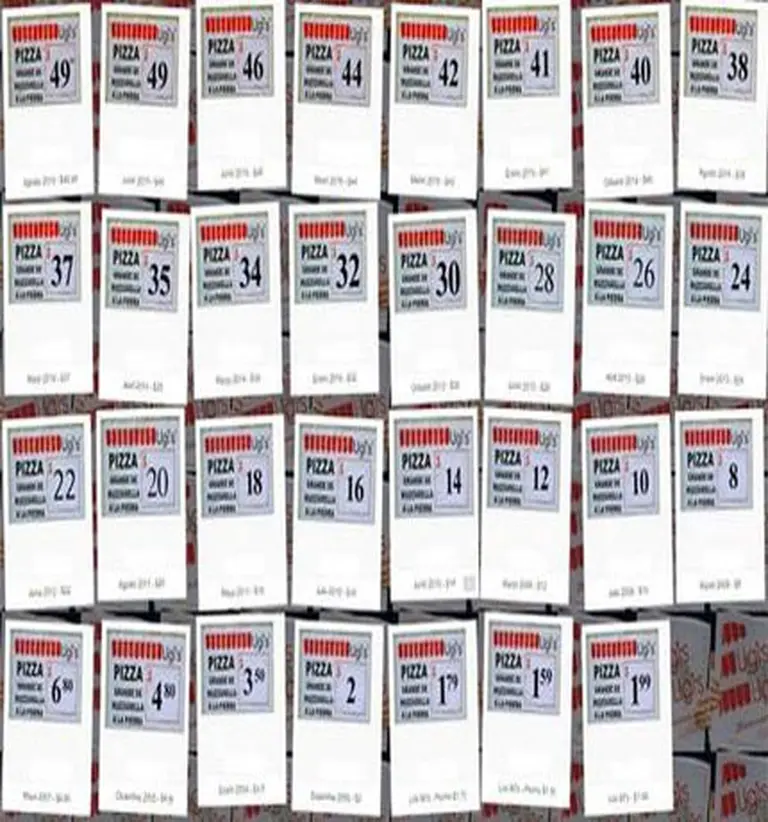 La inflación, medida según evolución del precio de la pizza UGI'S