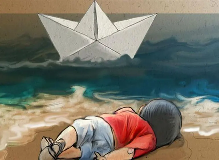 Dibujantes del mundo rinden un emotivo homenaje al pequeño Aylan Kurdi