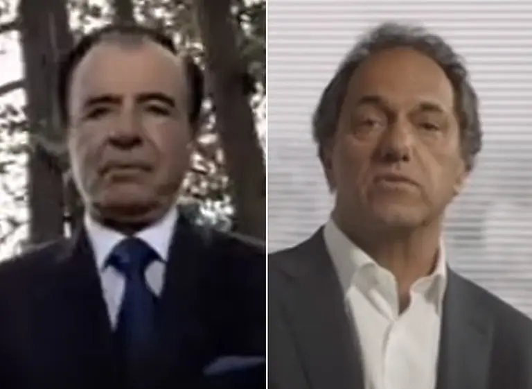 El juego de los parecidos: ¿Daniel Scioli le robó su último spot de campaña a Carlos Menem?