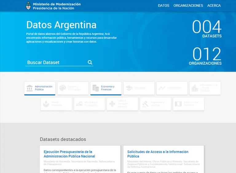 Con 12 organismos se puso en marcha el Portal de Datos Públicos del gobierno nacional