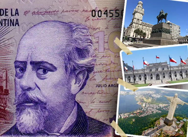 Así­ ven al peso argentino en el barrio: para Uruguay, Chile o Brasil, la devaluación "quedó corta" y piden $20