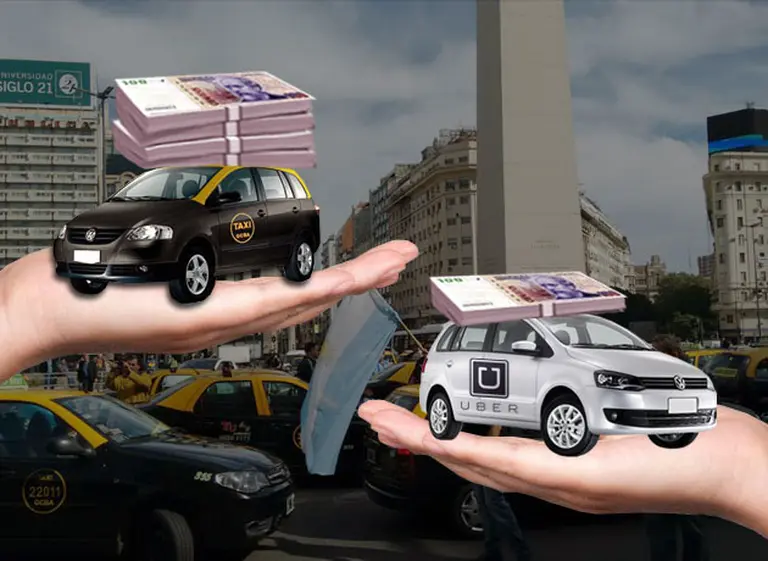 La guerra es por los impuestos: cuáles son las diferencias entre las contribuciones de Uber y los taxis