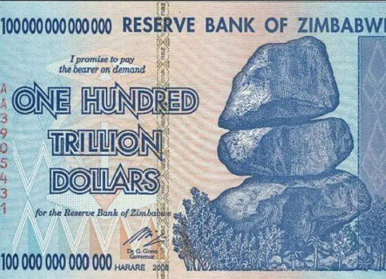 Aunque no lo crea, existe un billete de 100 trillones de dólares pero sirve para poco