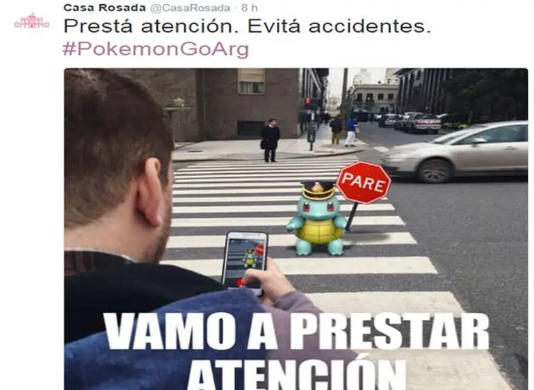 Pokémon Go, un "asunto de Estado": la Rosada advierte sobre sus peligros