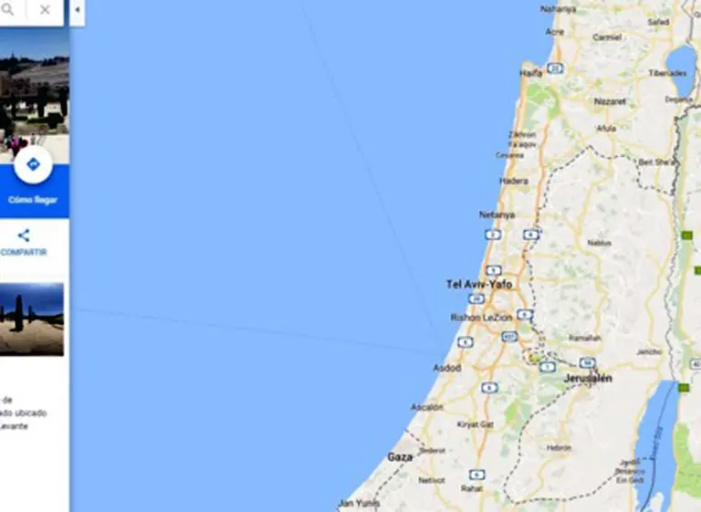 Google borra a Palestina de sus mapas "online"