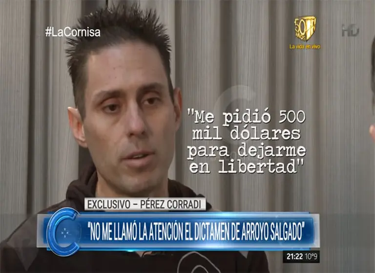 Pérez Corradi: "Tuve protección del gobierno K para estar prófugo"