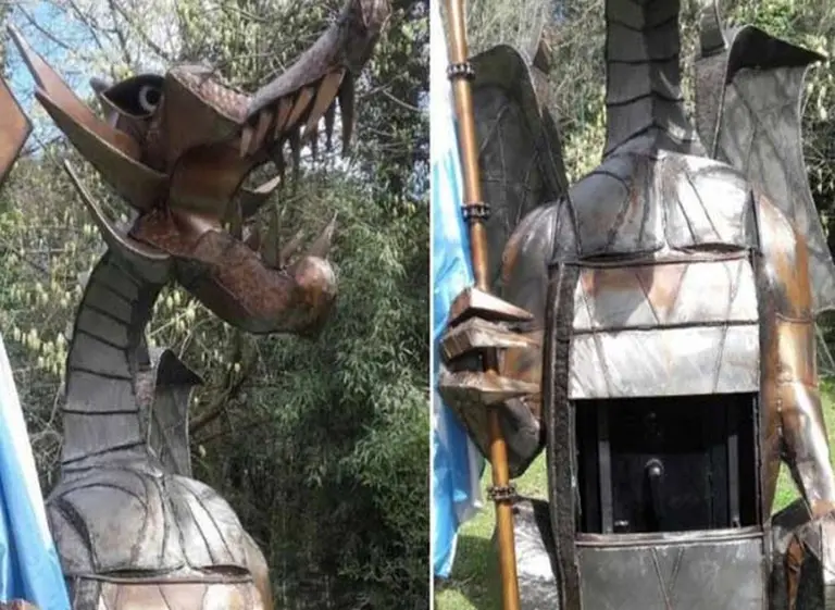 Ex funcionario de Scioli tení­a caja fuerte oculta en un dragón de metal