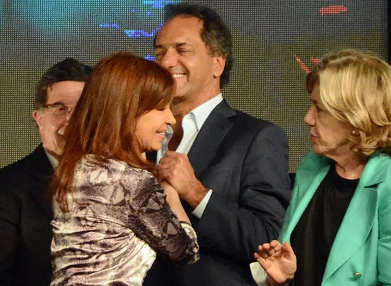 Cristina, Scioli y una foto en Buenos Aires con claro mensaje polí­tico